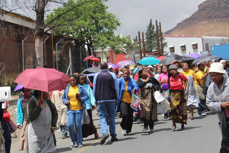 WORKERS UNIONS CONDEMN LESOTHO GOVERNMENT