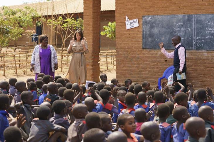 Melania Trump promotes US agency in Malawi, husband wants to cut the funding.