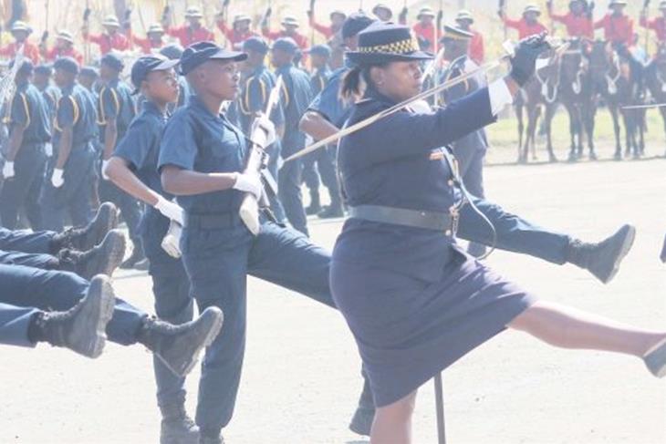 LMPS graduates new police recruits in Maseru.