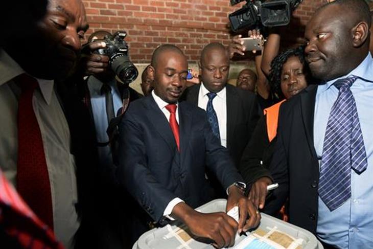 Herald Newspaper criticizes Chamisa on elections day.
