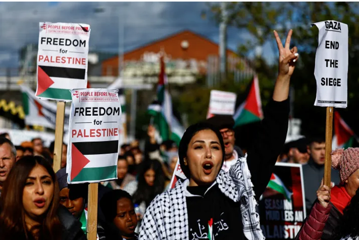 Mapping protests held in solidarity with Palestine