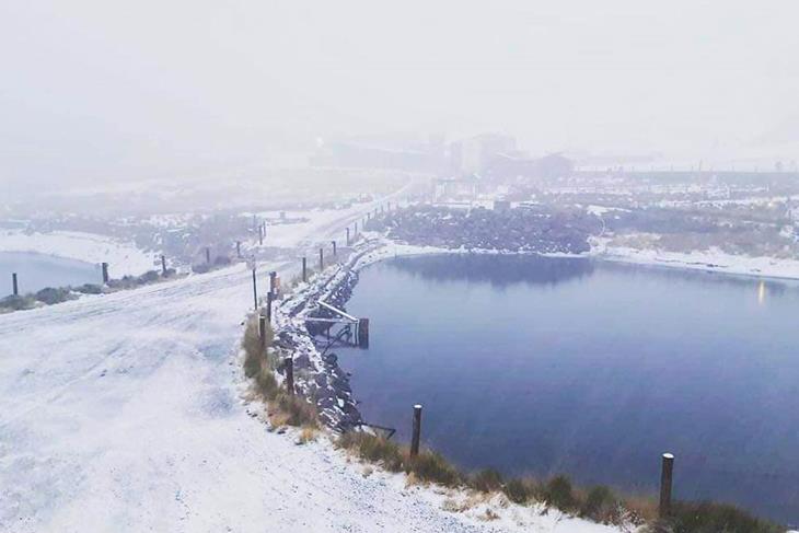 SNOWFALL IN SPRING IN LESOTHO