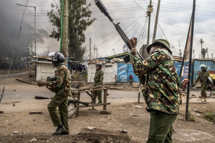 Residents of Kenya protest against the government