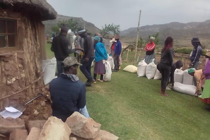 FARMERS DELIVER GRAINS TO DISASTER MANAGEMENT AUTHORITY (DMA)