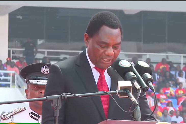 Zambia president sworn in for second term while opponent detained<br/>Zambia president sworn in for second term while opponent detained<br/>Zambia president sworn in for second term while opponent detained