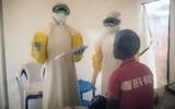 A five years old boy is treated for Ebola in Uganda.