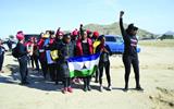 Young people of Lesotho hand over petition letter to the government.