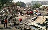 Huge fire razes more than 150 homes, kills girl in DR Congo.